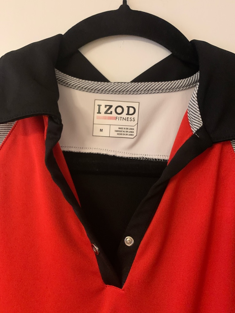 Izod Red, White & Black Athletic Jacket and Sleeveless Polo Set - Picture 6 of 7